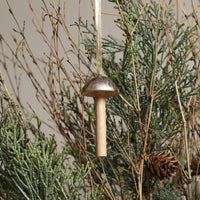 Mixed-Metal Gilded Toadstool Decoration