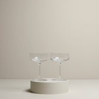 Chinese Wallpaper Crystal Coupe Glasses
