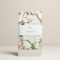 Chinese Wallpaper Tea Towel- Wellington Cream