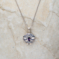 Sterling Silver and Blue John Sheep Necklace