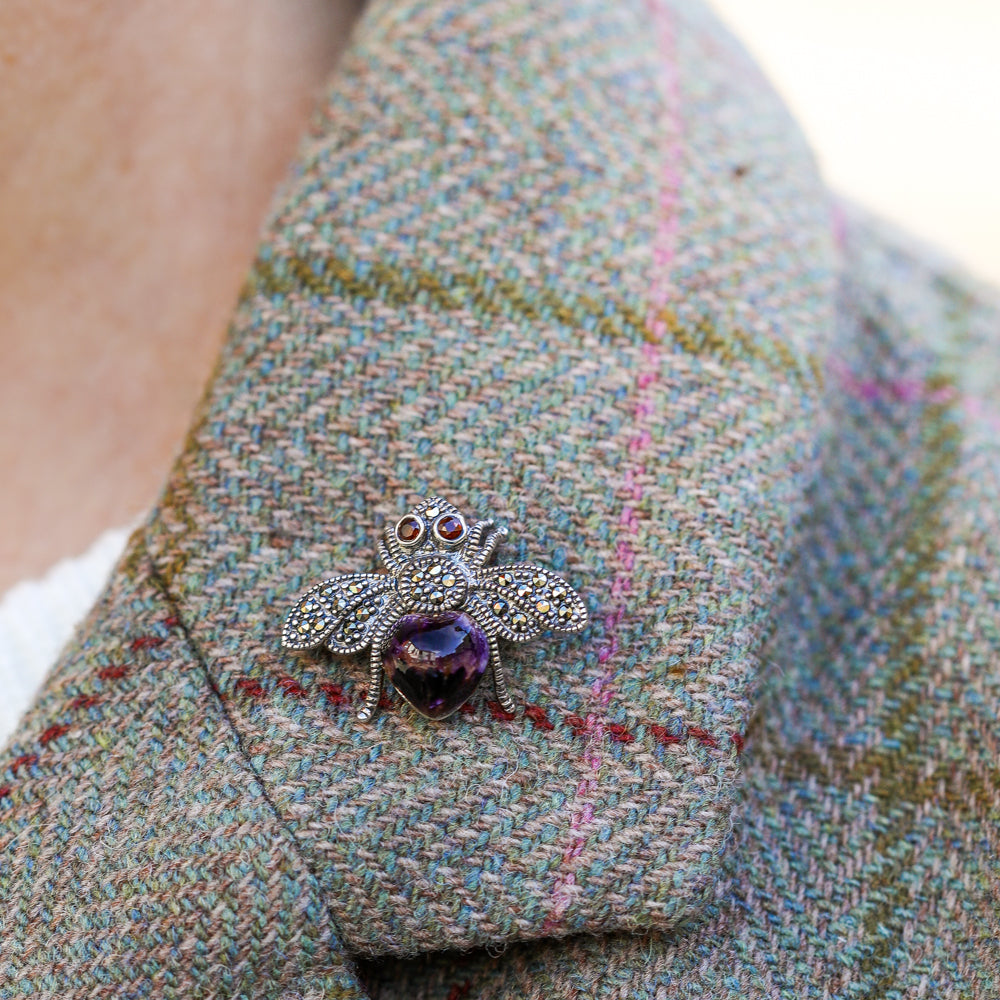 Blue john brooch hot sale