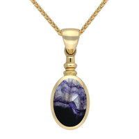 Blue John bottletop necklace