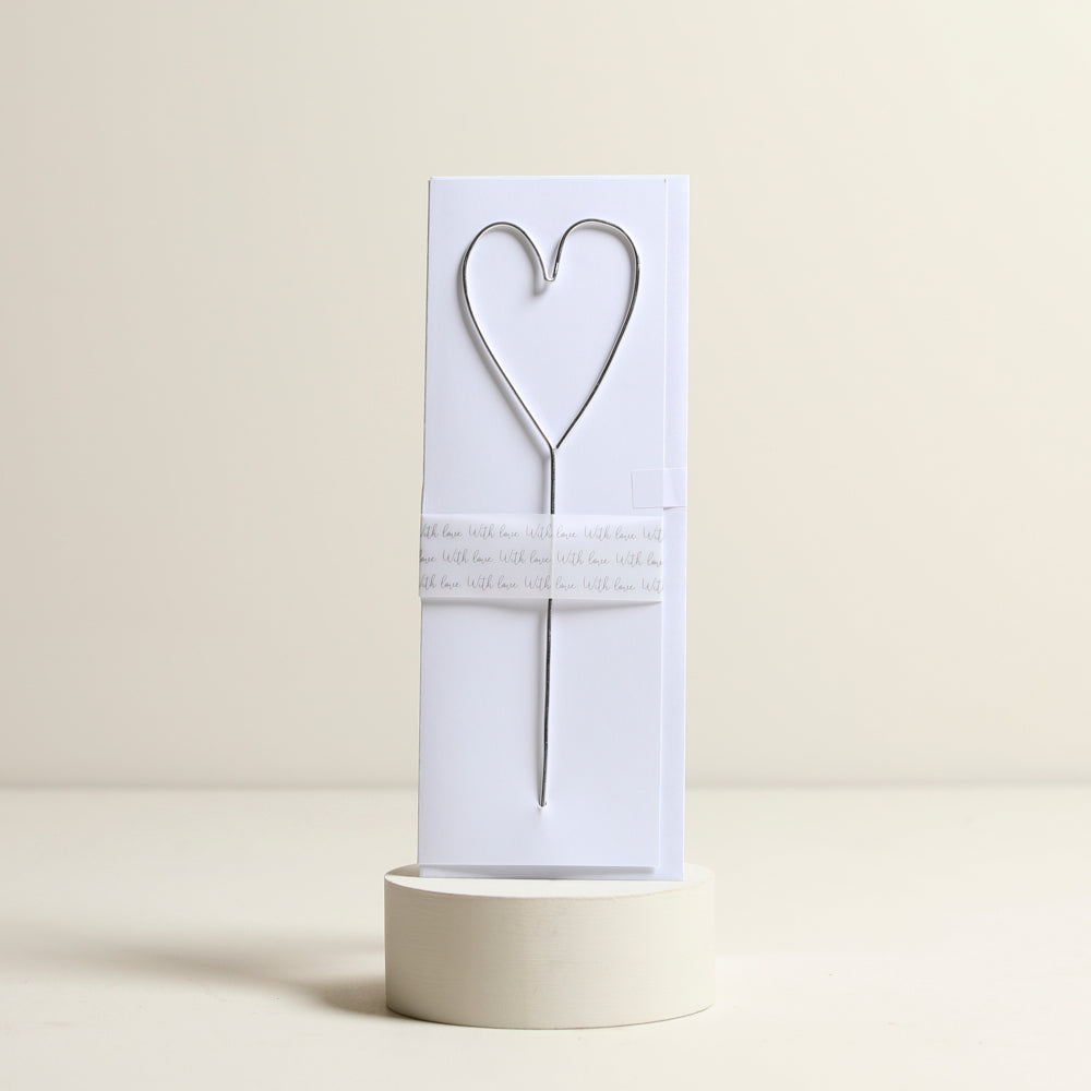 Silver Heart Greetings Card & Decoration