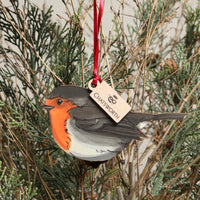 Wooden Robin Decoration