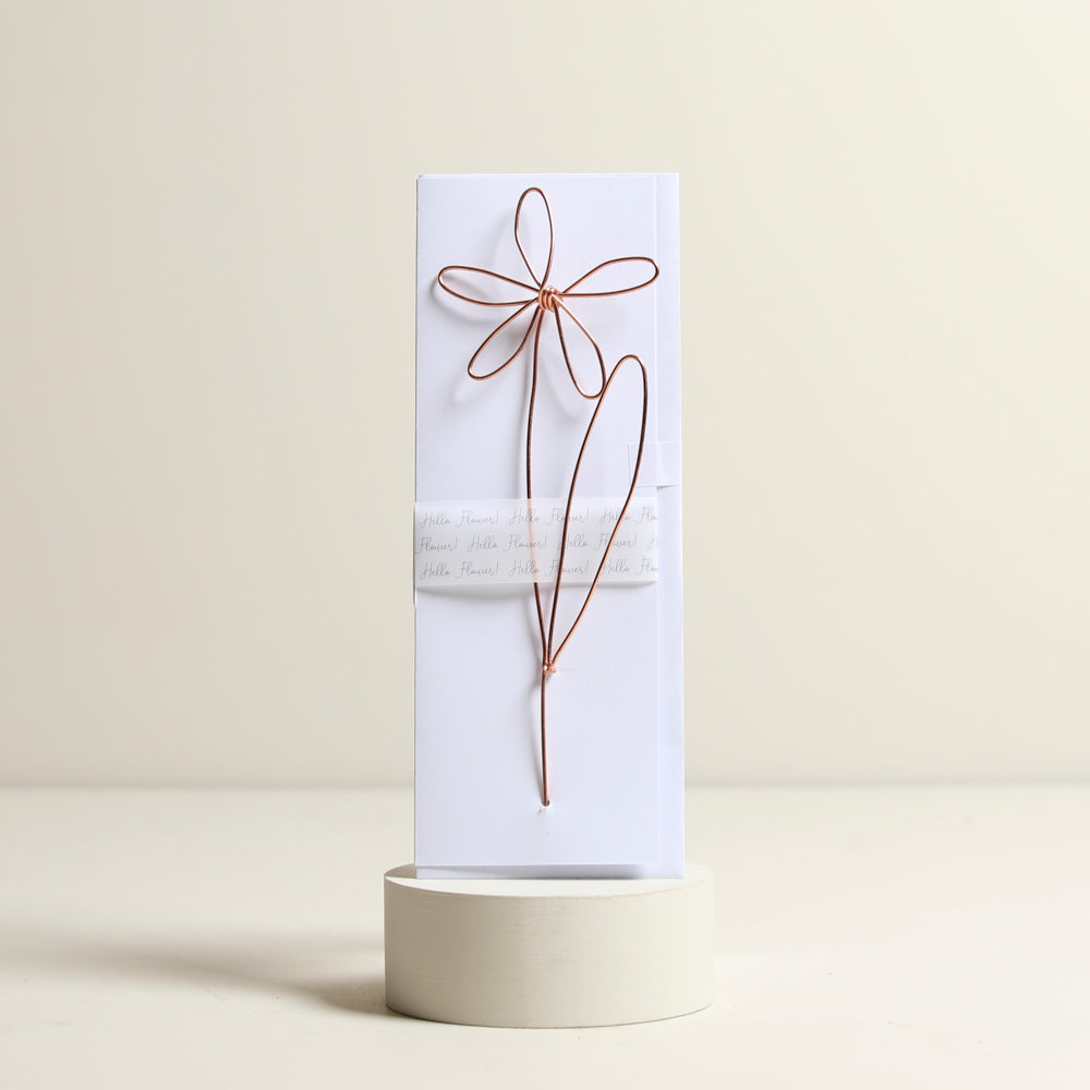 Copper Flower Greetings Card & Decoration