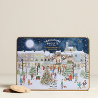 Winter Village Scene Assorted Biscuit Tin
