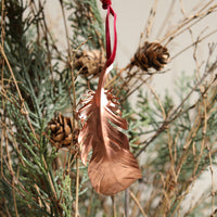 Copper Feather Decoration