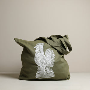 
                  
                    'From the Land' rooster tote bag -  khaki
                  
                