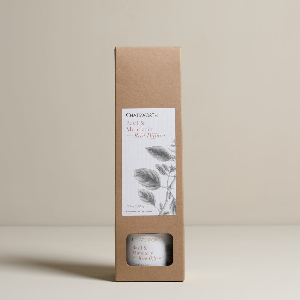 Basil & Mandarin Reed Diffuser | Chatsworth Kitchen Garden Collection