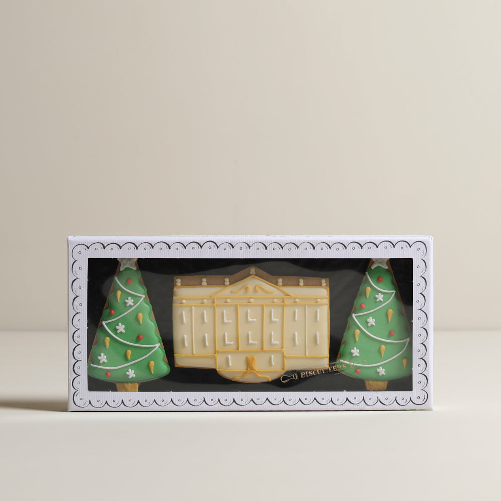 Biscuiteers Chatsworth Christmas House Gift Handiced Biscuits
