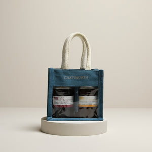 
                  
                    Morello cherry jam and Seville orange marmalade in a Chatsworth gift bag
                  
                