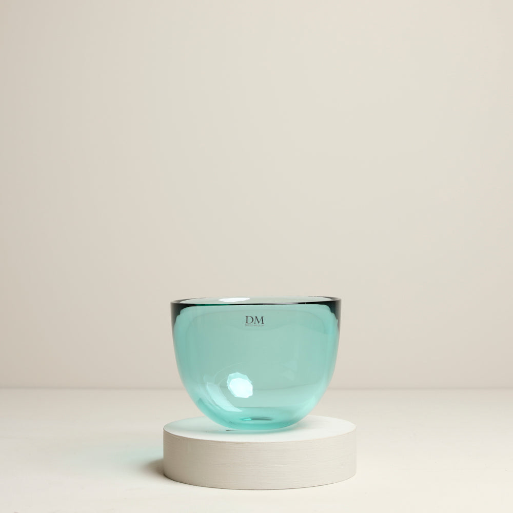 Sea green glass bowl - medium