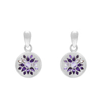 Silver & Blue John Chatsworth Décor Round Drop Earrings