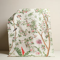 Chinese Wallpaper Tea Towel- Wellington Cream