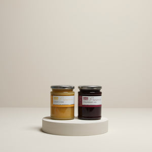 
                  
                    Jam and fruit curd duo
                  
                