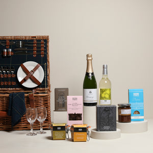 
                  
                    The Blue Tweed Picnic Hamper for Four
                  
                