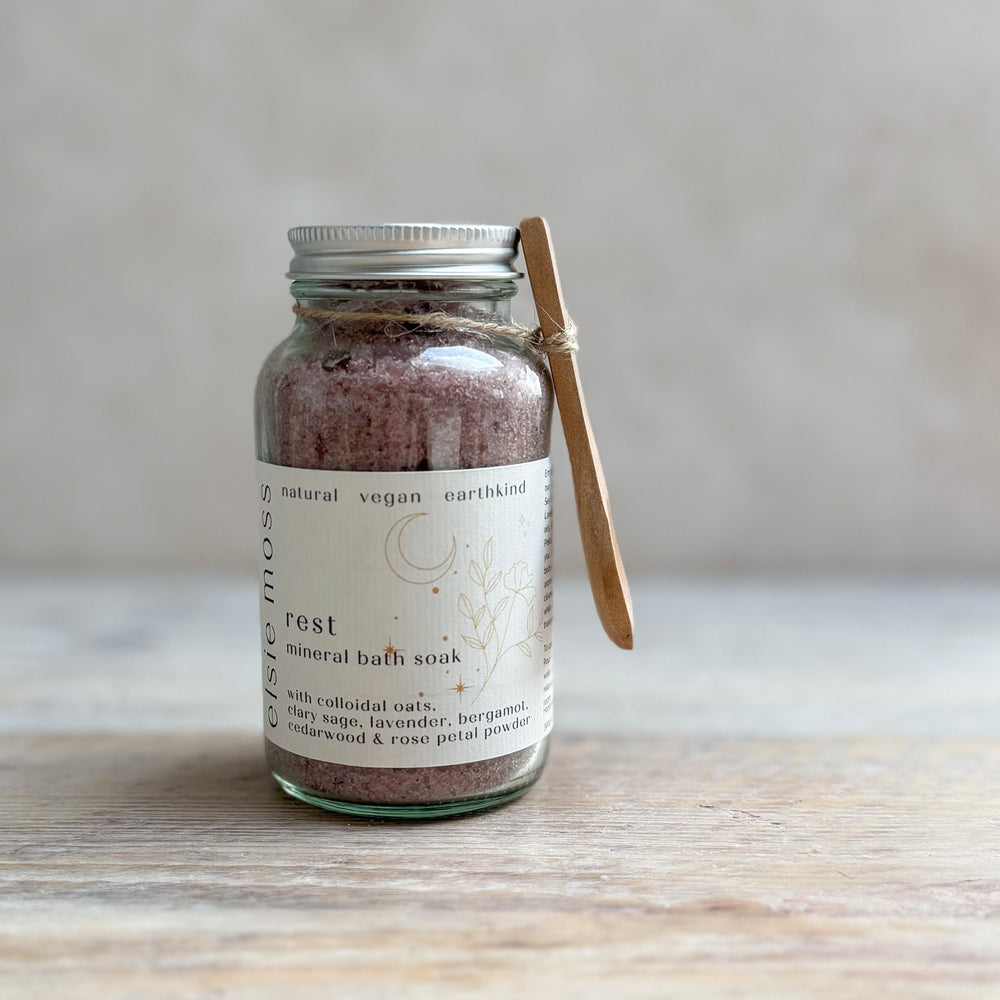 
                  
                    Mineral bath salts jar - 'rest'
                  
                