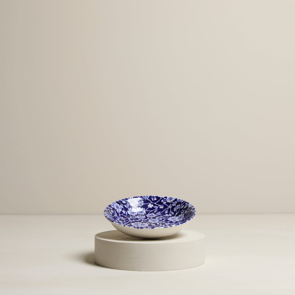 Blue Calico butter pat dish
