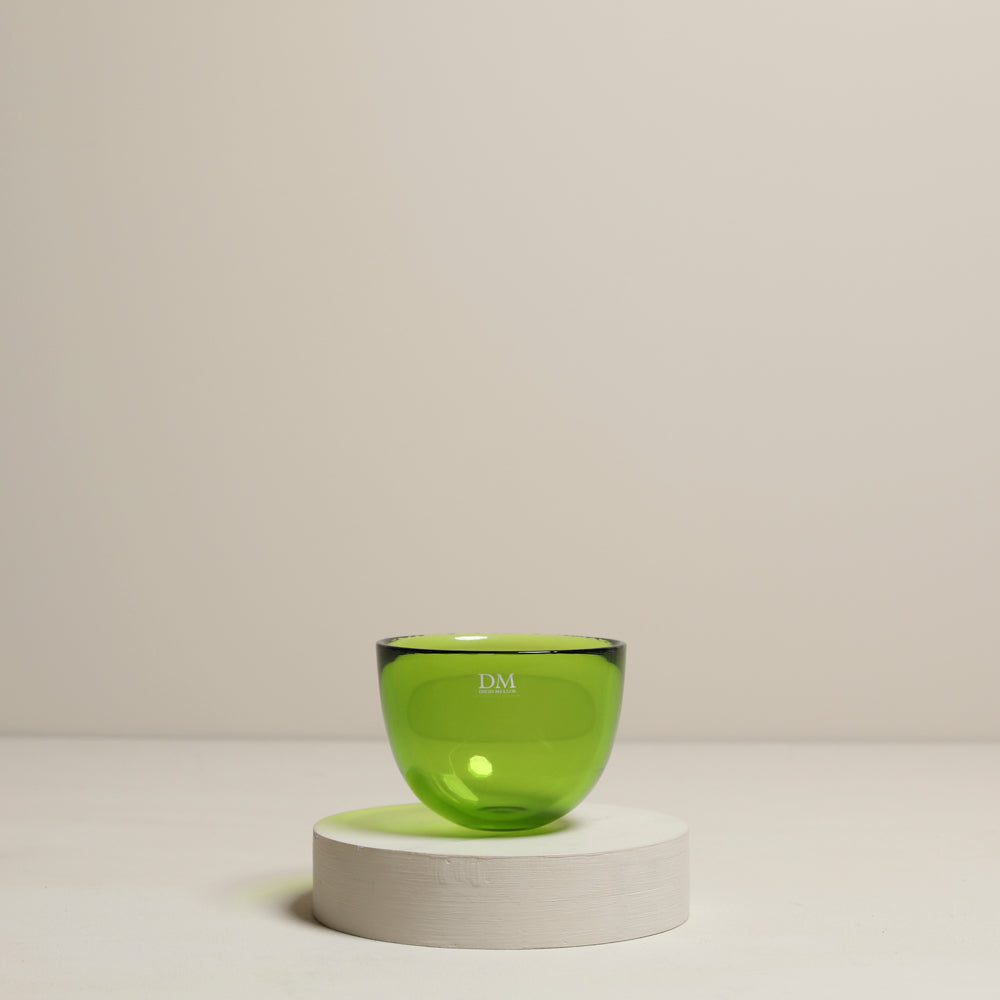 Lime green glass bowl - small