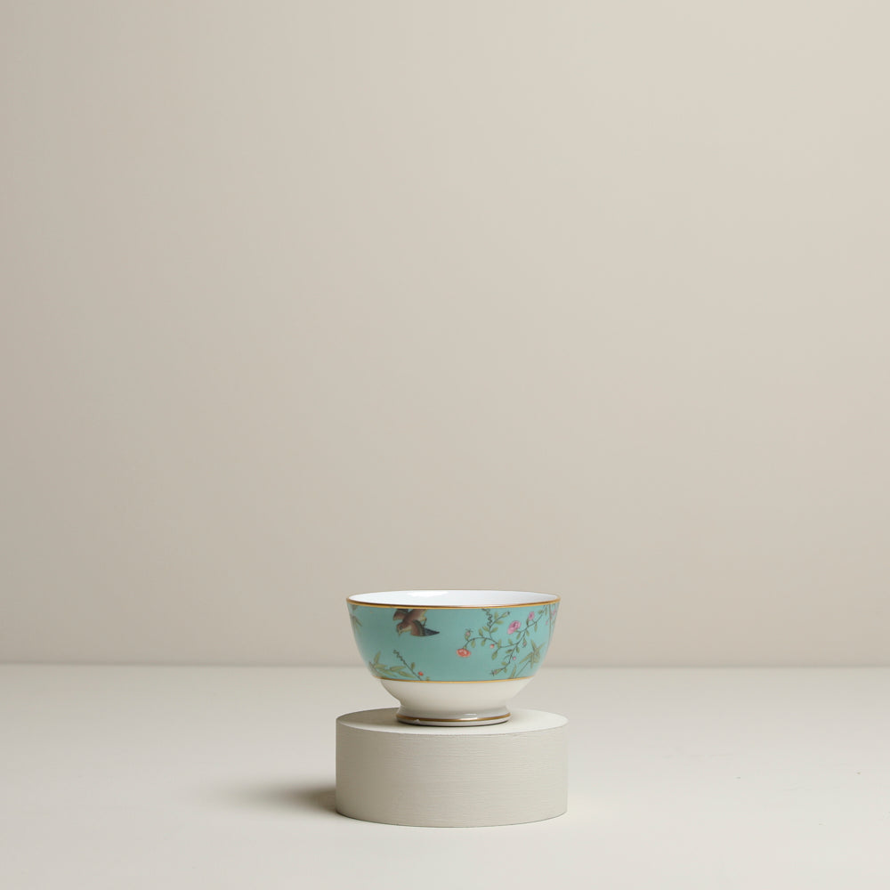 Chinese Wallpaper sugar bowl-  Leicester Blue