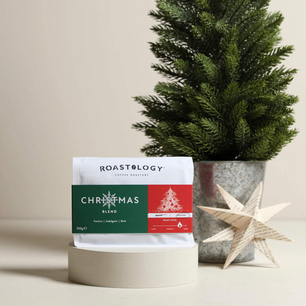 Christmas blend coffee by Roastology