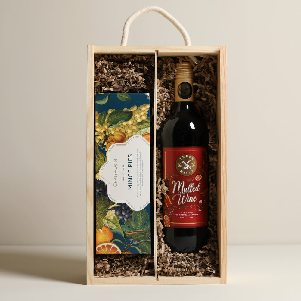 
                  
                    Mulled wine and Chatsworth mince pies in a gift box
                  
                