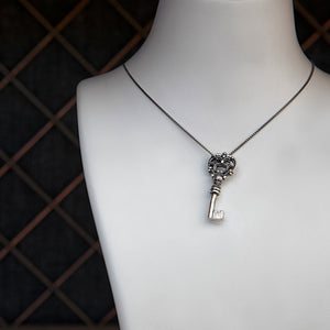 
                  
                    Sterling silver filigree key necklace
                  
                